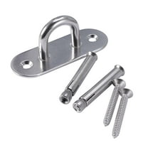 Myenne Wall Mount Suspension Ceiling Anchor Suspension Trainer Bracket for Suspension Straps Gymnastic Rings Yoga Swings & Hammock Resistance Band Battle Rope(Oval Door Buckle Silver)