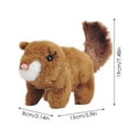 thumbnail image 3 of Interactive Squirrel Toy Walking Talking Nodding Electronic Cute Animated Animal Companion, 3 of 8