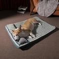 thumbnail image 4 of Cama suave para mascotas, colchoneta lavable para perros y gatos, ideal para cachorros y gatitos. Verde 97x66x45cm, 4 of 8