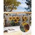 thumbnail image 3 of Outdoor Waterproof Pillow Covers Pack of 2, Summer Watercolor Sunflower Retro Flower Wood Grain Decorative Throw Pillowcases Cushion Covers for Garden Patio Tent Sofa Couch, 20x12 inch, 3 of 8