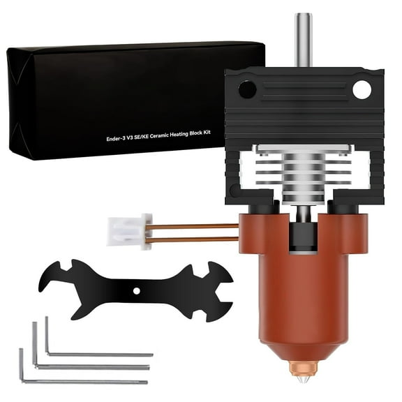 K1/K1Max/K1C All-Metal Hotend Upgrade Kit - High-Temp Integrated Nozzle Print Head with Heat Sink for Creality 3D Printer, Easy Installation Extrusion Assembly