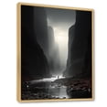 thumbnail image 2 of Designart "Canyon Calm In Black And White I" Canyon Floater Framed Canvas Art Print, 2 of 5
