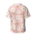 thumbnail image 2 of Xecao offers the Daisy And Bee for Men's Casual Short-sleeved Shirt, a button-up collared shirt with a pocket, perfect for beach vacations and yacht travel in the Small size., 2 of 7