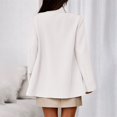 thumbnail image 6 of Women's 2025 Fall Winter Office Blazer, Notch Lapel Slim Fit Open Front Jacket, Business Casual Work Suit for Women, Tailored Career Blazer with Pockets, Professional Long Sleeve Coat White L, 6 of 10