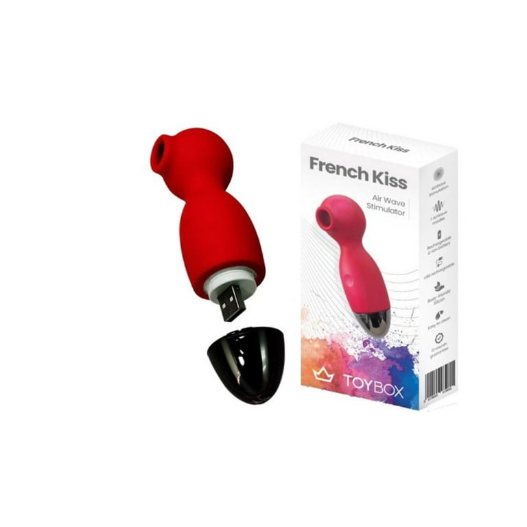 kissing sex toy Lickgasm Deep Kiss Kissing Rechargeable Silicone Rabbit Vibrator - Red