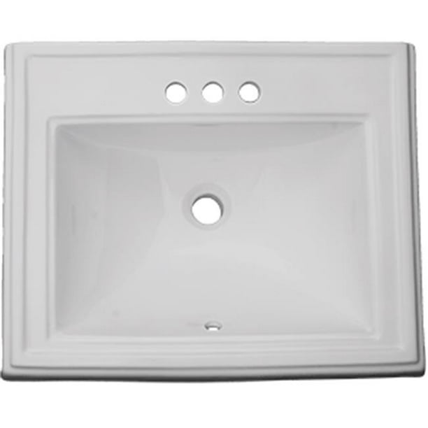 CI CH2320 DugOut Porcelain Rectangular DropIn Vanity Sink White