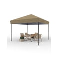 thumbnail image 2 of Tente à Auvent Escamotable Robuste – Abri Solaire Extérieur Type Gazebo – Imperméable, Installation à un Bouton, 3 Hauteurs Réglables, Sac à Roulettes, Sacs de Lest, Piquets – Patio, Jardin, Plage – Kaki, 2 of 8