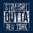 thumbnail image 3 of Straight Outta New York Basic Cotton T-Shirt - X-Large - Navy, 3 of 6