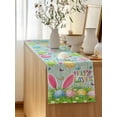 thumbnail image 5 of Table Runner 90 Inches Long for Kitchen Dining, Easter Dresser Scarf Farmhouse, Dining Table Decorations for Wedding/Parties, Spring Easter Eggs Bunny Butterflies Wooden Grain 13 x 90 In, 5 of 8
