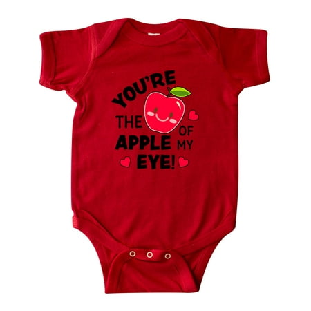 

Inktastic Youre The Apple of My Eye Valentine Pun with Cute Apple Gift Baby Boy or Baby Girl Bodysuit