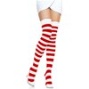 Spandex Acrylic Striped Thigh Highs Adult Costume Accessory White Red