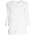 thumbnail image 5 of Lands' End Women's 3/4 Sleeve American-Grown Supima Cotton Crewneck Tunic, 5 of 5