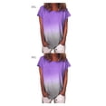 thumbnail image 2 of Camiseta informal con estampado de color caramelo degradado Jumpingount 2021 manga corta mujer CBP388890, 2 of 6