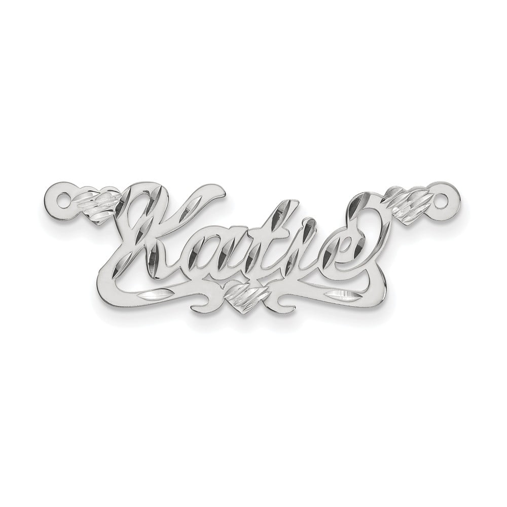 Solid 925 Sterling Silver .027 Gauge Diamond-cut Name Plate 