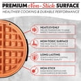 thumbnail image 5 of Gourmia Belgian Waffle Maker Adjustable Browning, PFAS-Free Nonstick Plates, Stainless Steel, 5 of 10