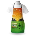 thumbnail image 4 of Camping Apron, National Mountain Park Campsite Landscape with Family Trailer Caravan and Tent, Unisex Kitchen Bib with Adjustable Neck for Cooking Gardening, Adult Size, Multicolor, by Ambesonne, 4 of 4