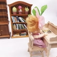 thumbnail image 2 of WHAMVOX 1Set Miniature Bookshelf Light Brown Bamboo for Home Decoration and Indoor Use, 2 of 8