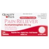 Quality Plus Fruit Flavored Children's Chewable Pain Reliever Acetaminophen Tablets, 80 mg, 24 Count