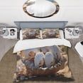 thumbnail image 2 of Designart "Seashell Sonata Beach Photo I" Nautical & Beach Bedding Covert Set - Coastal Animal Beige Animals Bed Set With 1 Sham, 2 of 6