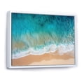 thumbnail image 2 of Designart "Tranquil Blue Aerial Beach View IV" Coastal Framed Wall Art - Coastal Blue Coastal Beach Entryway Framed Wall Art Print, 2 of 6