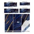 thumbnail image 3 of Kitchen Cafe Valance Curtain for Small Windows,Natural Blue Marble Stone with Gold Lines Rod Pocket Valances Wild Agate Granite Texture Window Treatment Panel for Living Room/Bedroom/Bathroom,42x18in, 3 of 9