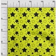 thumbnail image 1 of oneOone Polyester Lycra Yellow Fabric Merry Christmas Craft Projects Decor Fabric Printed By The Yard 56 Inch Wide - P4, 1 of 4