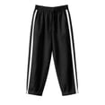 thumbnail image 7 of Hurxie Women Side Stripe Pants Y2k Elastic Waist Wide Leg Baggy Track Pant Lace Trim Parachute Pants with Pockets Black,XL, 7 of 7