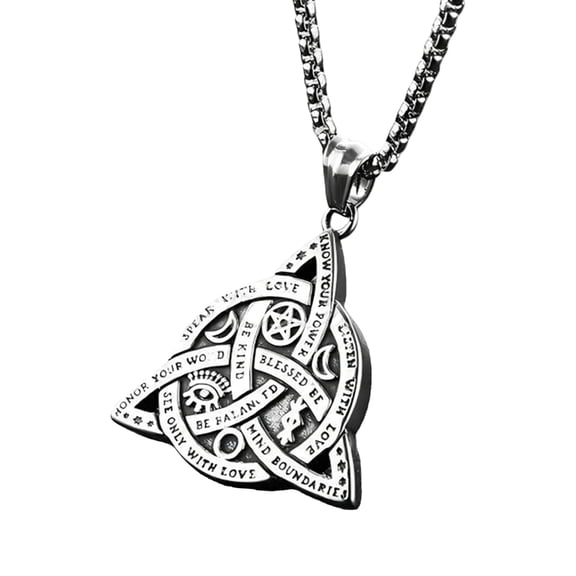 YIEMEEN Fashionable Women Jewelry Trinitys Knot Pendant Adjustable Triquetra Necklace
