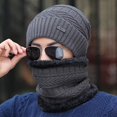 thumbnail image 1 of Gorro de invierno para hombre, cálido gorro de punto, moda coreana, gorro de algodón para jóvenes, protección para los oídos a prueba de frío, gorro de lana con forro polar para hombre, 1 of 5