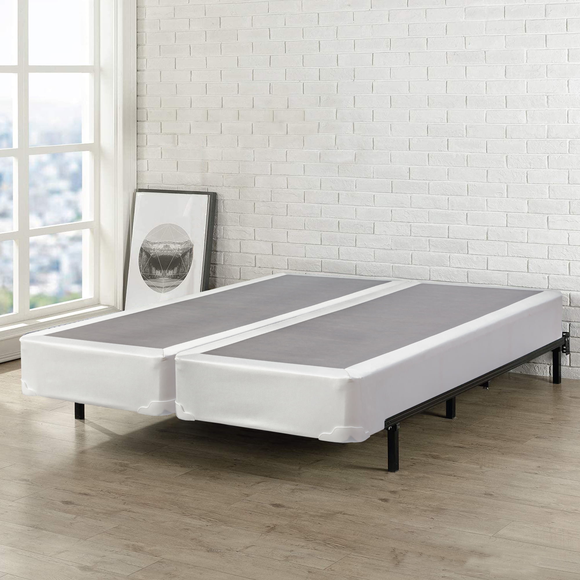 Box Spring 7.5 Metal Bed Mattress Foundation Folding Twin Full Queen King Size 