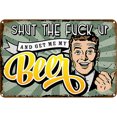 thumbnail image 1 of Placa Metal Vintage My Beers Pintura Hierro Rectangular Bar Artística 40x30cm, 1 of 8