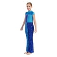 thumbnail image 3 of iiniim Kids Girls  Sequin Backless Full Bodysuit Sleeveless Bell Bottom Jumpsuit Dance Romper Flare Pants Blue 8, 3 of 7
