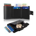 thumbnail image 4 of Men's Wallets Man Credit Card Holder Wallet Men Women RFID Aluminum Card Holder Purse Bank Card Holder in Genuine Case, 4 of 5