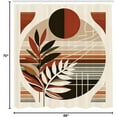 thumbnail image 2 of Ambesonne Monstera Shower Curtain, Abstract Dance of Earthy and Neutral Colors Mid Century Boho Olive Leaves, Cloth Fabric Bathroom Decor Set with Hooks, 69" W x 70" L, Redbrown Dusk Black, 2 of 10