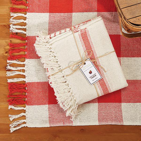 Farm to Table Picnic Throw Red and White Assorted