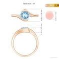 thumbnail image 6 of ANGARA Natural Semi Bezel-Set Solitaire Round 1.12 ct Aquamarine Bypass Ring in 14K Rose Gold for Women (Size-7mm) | March Birthstone, Anniversary, Jewelry Gift for Women | Natural Aquamarine Ring, 6 of 9
