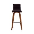 thumbnail image 4 of Armen Living Vienna Tabouret de Bar Moderne Rembourré en Similicuir Brun, 4 of 14