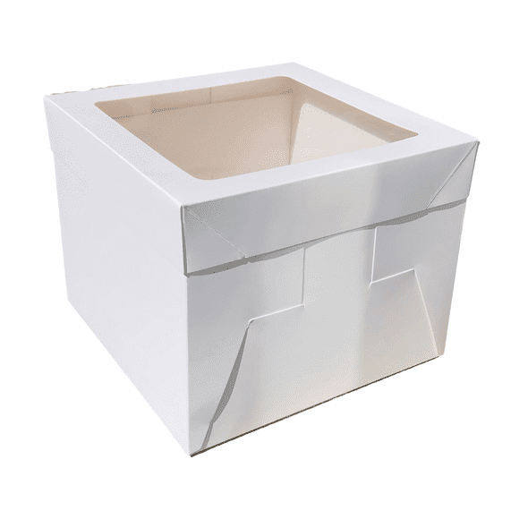 Window Cake Box White 12" X 12" X 8" - 25 pcs.