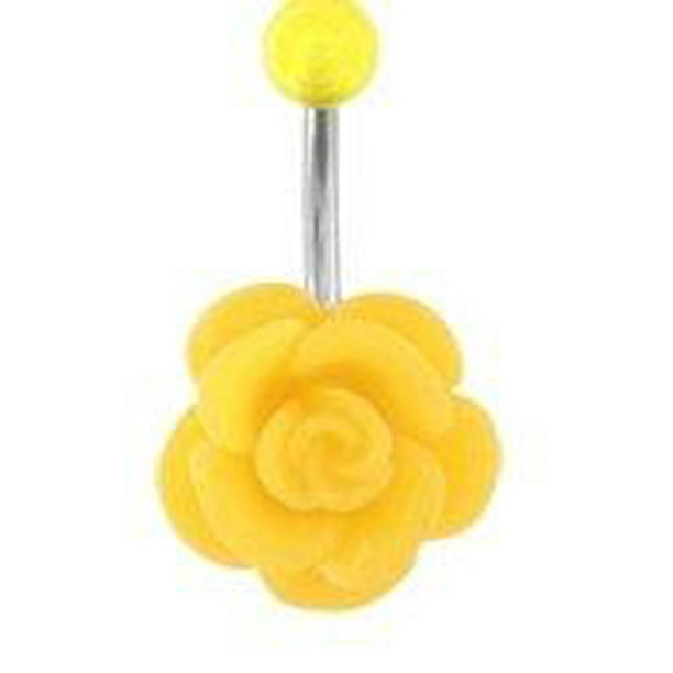 Body Accentz Belly Button Ring Navel Flower Body Jewelry Dangle 14g 38 