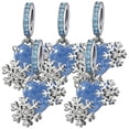 thumbnail image 1 of Accesorio azul invierno charm XmasHeart02 5Pzas Plata S925 Chapa Colgante Fijo Corazón/Copos Plata/Azul Caja Blanca 4x4c, 1 of 3