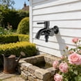 thumbnail image 5 of Two Control Water Tap 1 In 2 Out Double Outlets Faucet, Heavy 304 Stainless Steel Laundry Faucet With Two Separate Switches, for Garden Outdoor Balcony Bathroom, 5 of 6