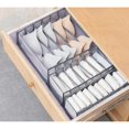 thumbnail image 4 of AMLESO Foldable Underwear Organizer Panties Bra Drawer Storage Box 3pcs Gray, 4 of 8