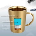 thumbnail image 2 of Taza de café Ounissouiy Doble pared Acero inoxidable color oro, 2 of 6