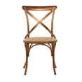 thumbnail image 6 of DecMode Metal Dining Chair with Brown Rattan Seat, Set of 2, Copper, 6 of 9