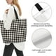 thumbnail image 3 of Balery Black and white houndstooth Bolsa Tote Estilo Estético con Cremalleras, Bolsa de Hombro, Bolsa de Compras Grande y Plegable, 3 of 8