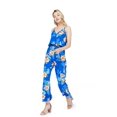 thumbnail image 1 of Combinaison Hawaïenne à Bretelles avec Poches pour Femmes en Bleu Hibiscus m, 1 of 5