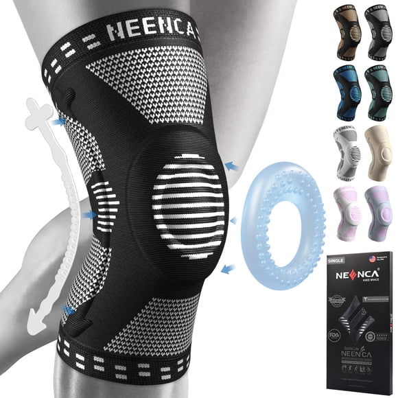 Rodillera NEENCA para aliviar el dolor de rodilla con estabilizadores y almohadilla