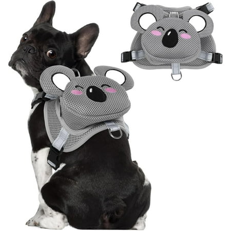 Hgudesign Dog Harness Backpack Cute Doggie Backpack Carrier for Small Medium Dogs  No Pull Dog Saddle Bag Pet Vest  Mesh Self Bag with D-Ring for Puppy Outdoor Travel Hi Adjustable Dog Bag
