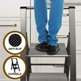 thumbnail image 4 of Sorfey 2-Step Step Ladder Slim, Anti-Slip Foldable Ladder Step Stool, Gray Wood & Silver, 4 of 4