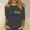 #520-Gray, variant on Wowcloth Woman's Carnival Print Casual T-shirt, Round Neck with Three-Quarter Sleeves in Loose Fit, Cotton Material for Daily Use